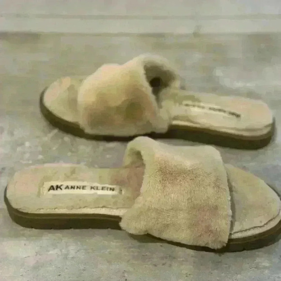 Anne Klein Faux Fur Slippers - Picture 5 of 7